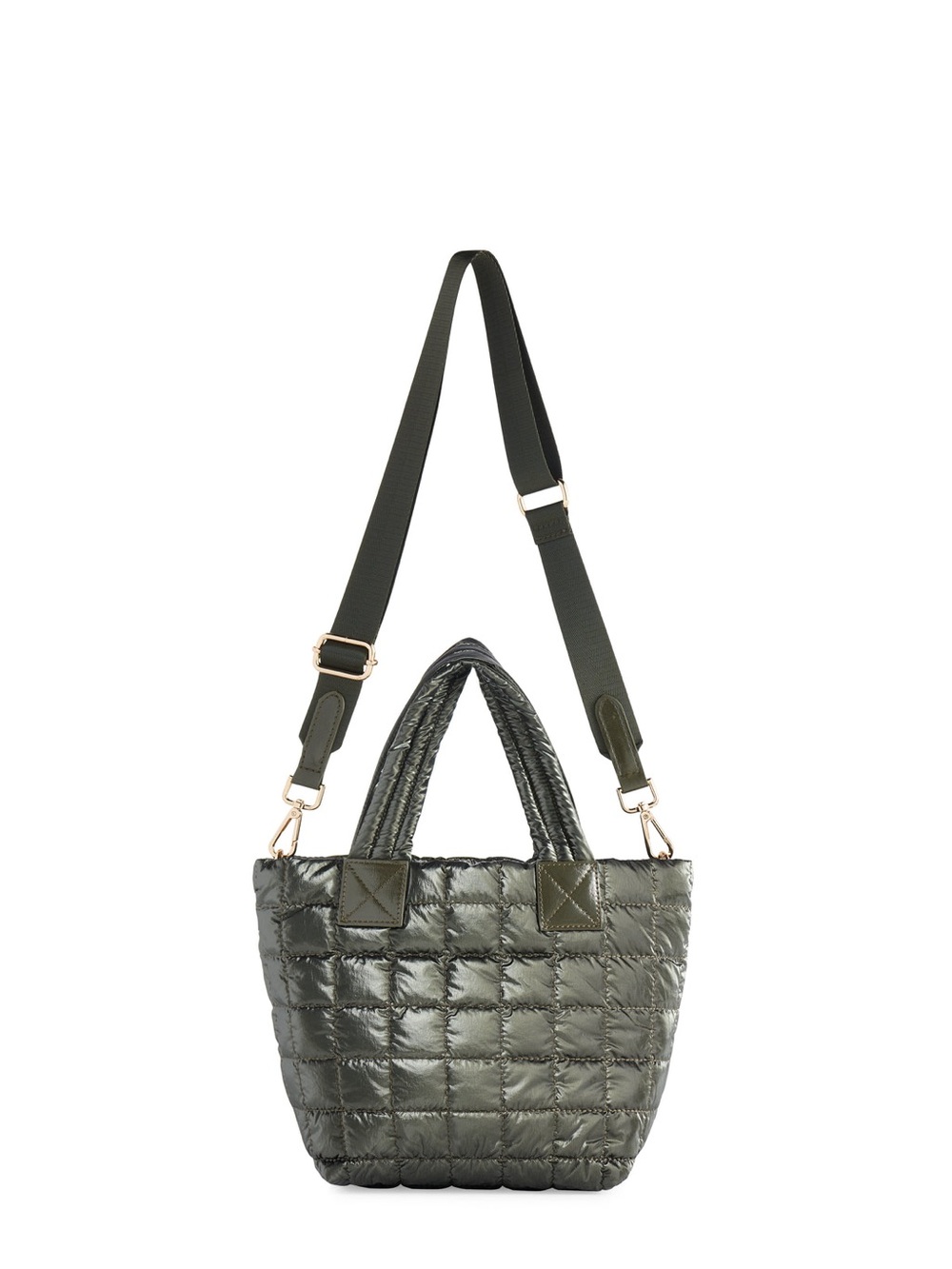 Shiraleah Olive Green Quilted Tote with Adjustable Strap NWOT